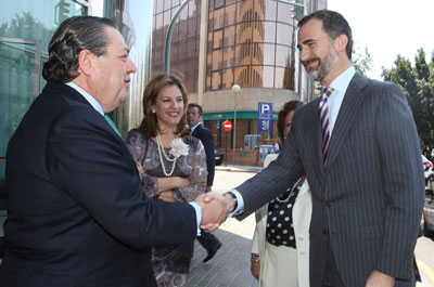 Vicente Boluda recibe al S.A.R. el Príncipe Felipe